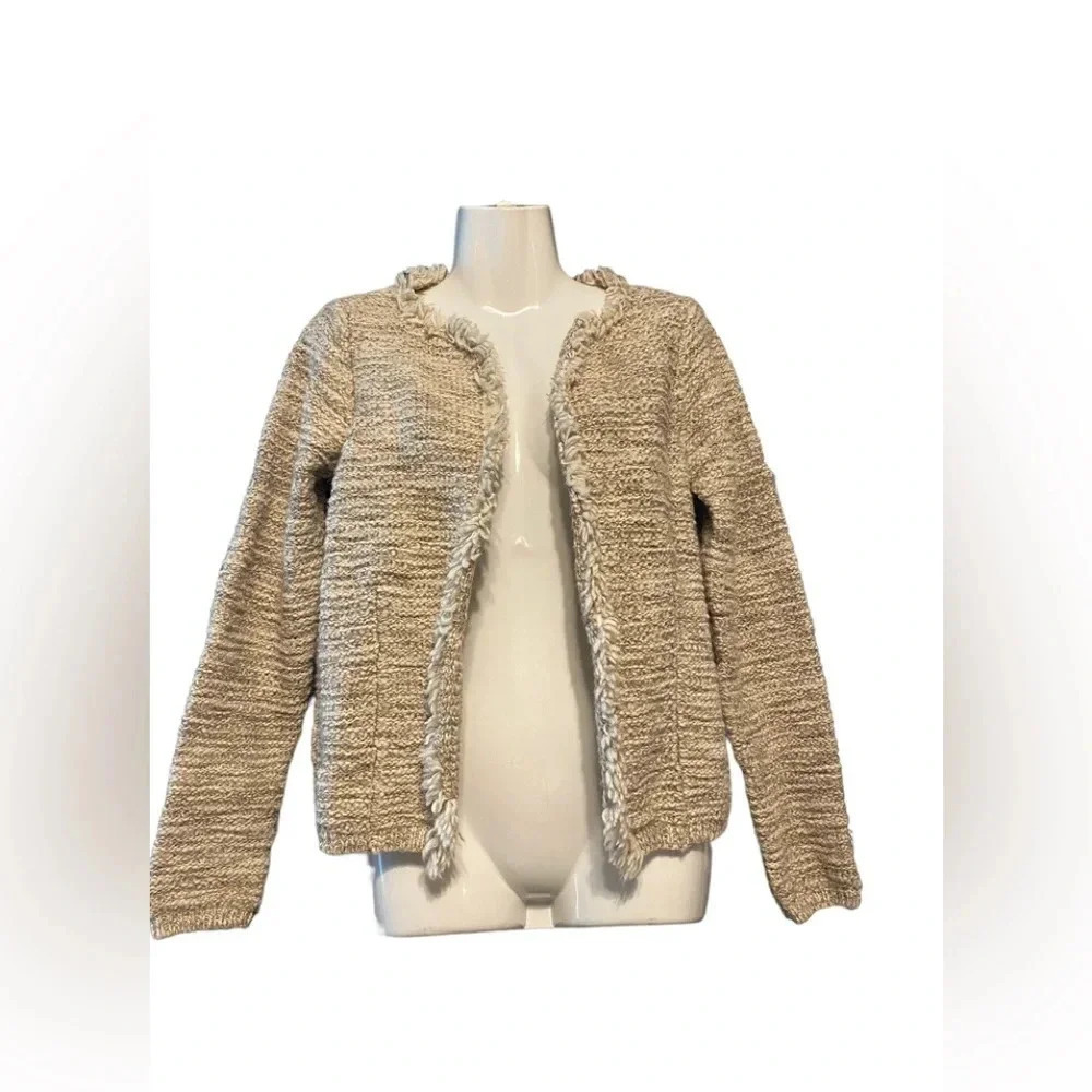 Cocogio Made in Italy Wool Alpaca Blend Tweed Open Front Blazer